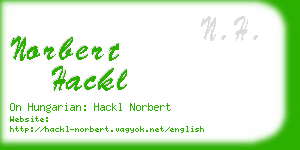 norbert hackl business card